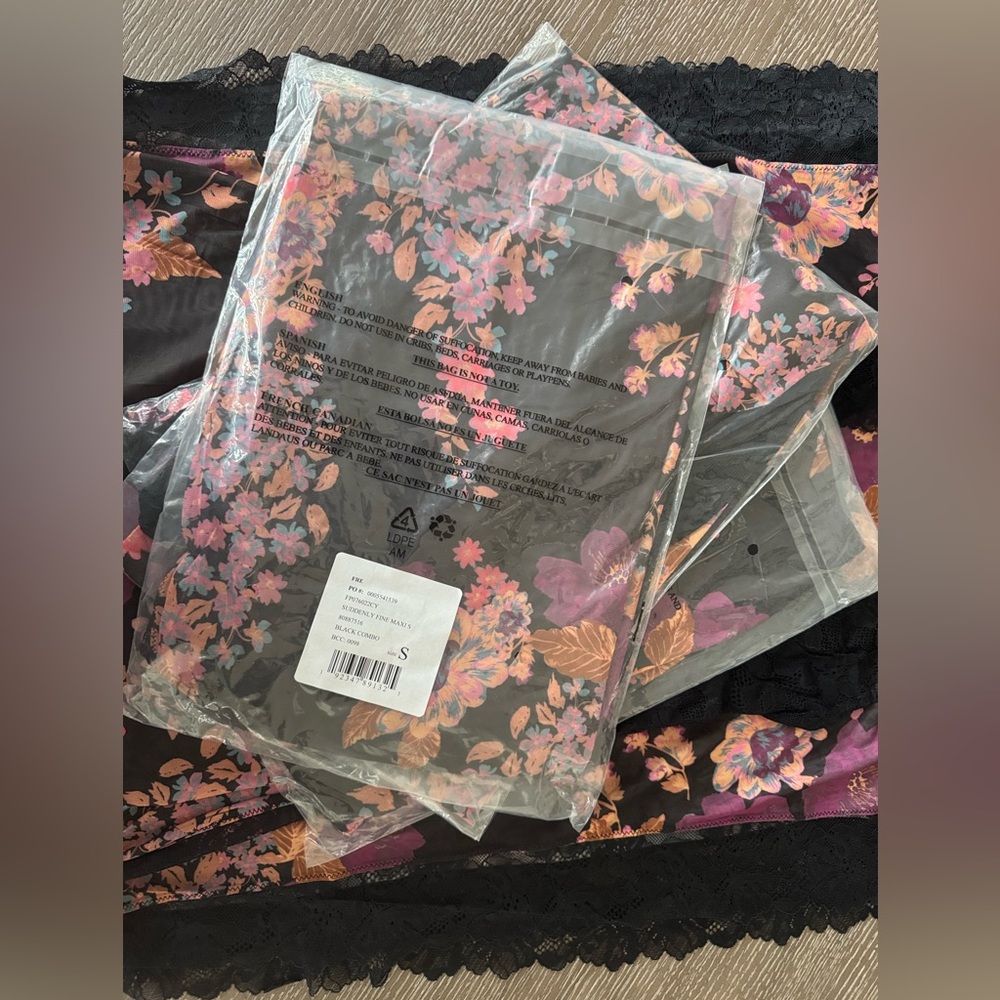 🎉LAST CHANCE🎉Free People Suddenly Fine Maxi Slip Black Combo - Picture 13 of 14